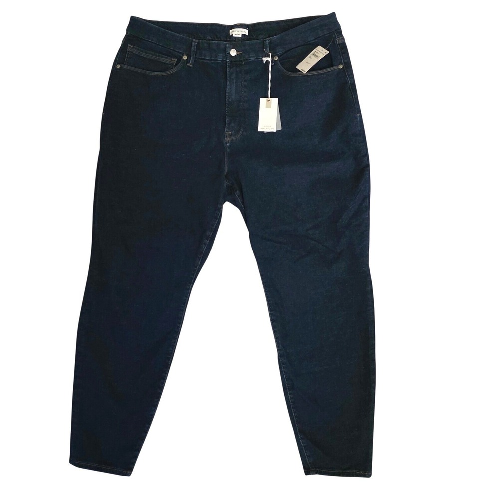 Good American Good Waist High Rise Skinny Jeans Blue 20 GWAF478T